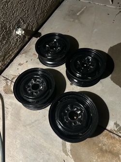 Set of 4 Black Steel Wheels Rims impala 1(contact info removed)