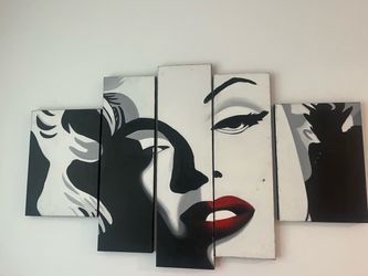 Marilyn Monroe five piece painting