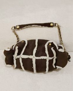 Dolce & Gabbana Shearling and Suede Shoulder Bag