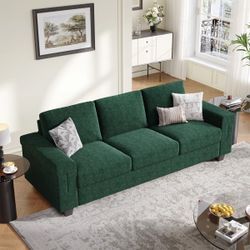 Kuzucuk 90'' Velvet Sofa Couch for Living Room