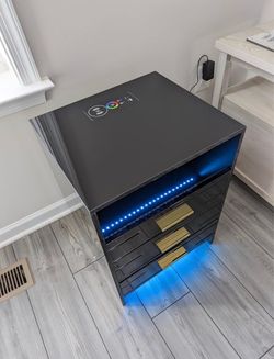HNEBC Smart LED Nightstand with Wireless Charging