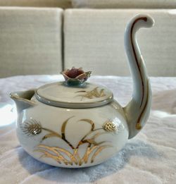 Vintage Lefton China Long Handle Creamer with Lid.