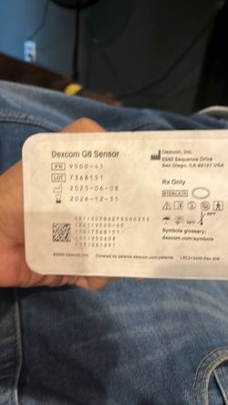 Dexcom G6 sensor