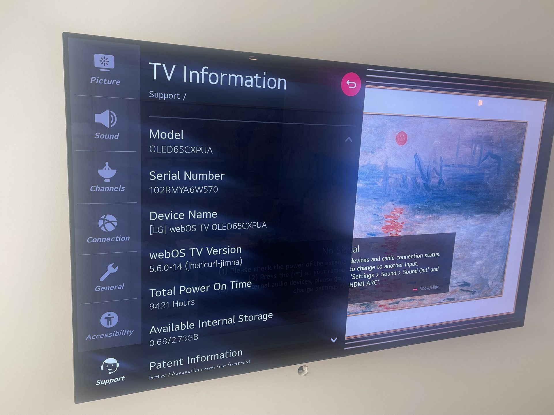 LG 4k Smart TV OLED65CXP 65" OLED