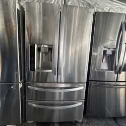 LG French 4 Door Stainless Steel Fridge We Deliver And Install🚚👨🏻‍🔧