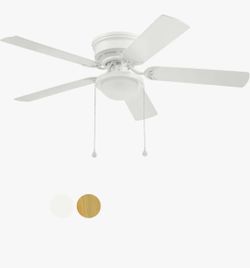 Harbor Breeze White Flush Mount Ceiling Fan with Light