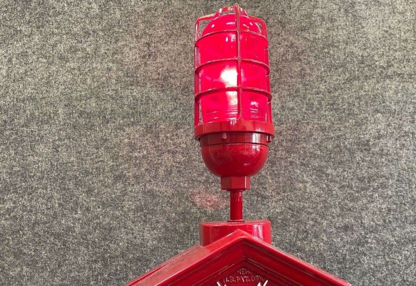 1920's Gamewell Fire Alarm Call Box & Pedestal for Sale in Los Angeles