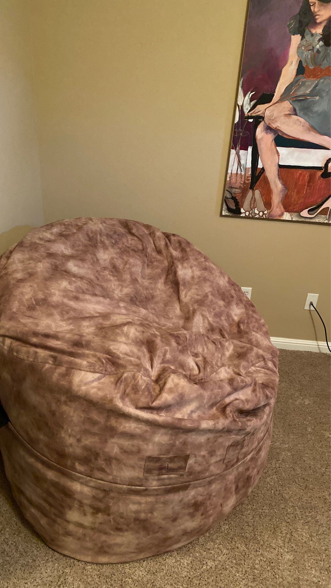 LoveSac SuperSac with micro suede cover - giant beanbag chair for Sale ...