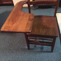 Old time school desk - Solid wood & very sturdy.