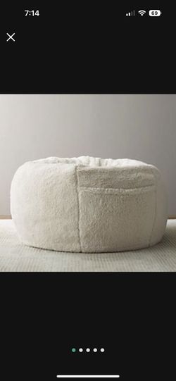 Restoration Hardware Luxe Sherpa Bean Bag COVER