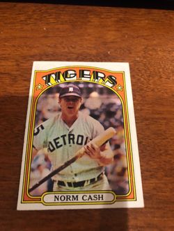 1972 Topps Norm Cash Detroit Tigers Baseball card