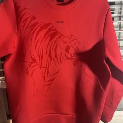 Hugo Boos Red Sweatshirt 