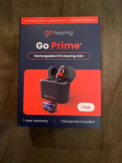 Go Hearing Go Prime Rechargeable OTC Hearing Aids
