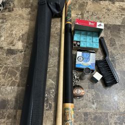 Pool Cue ,Carry Bag Pool Chalk 