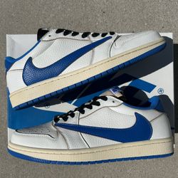 Jordan 1 Retro Low OG Fragment X Travis Scott Sail Military Blue 