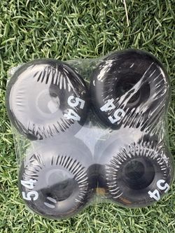 Black skateboard wheels 54 mm