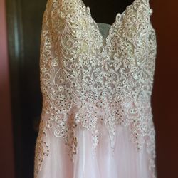 Blush/Rose Gold Prom Dress