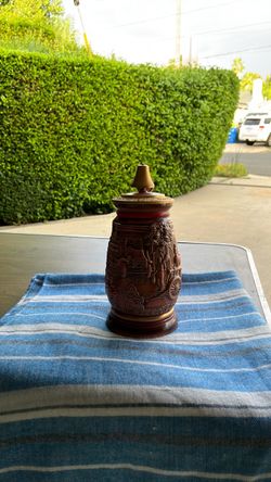 1989 “ Tribute to American Firefighters” Collectible Lidded Beer Stein