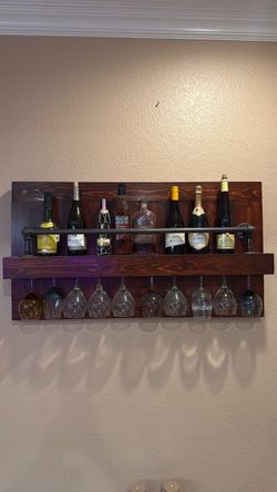 Wall Mounted Wooden Wine Rack