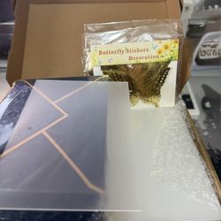 Elegant Acrylic Invitation Sheets with Envelopes + Bonus Butterfly Stickers