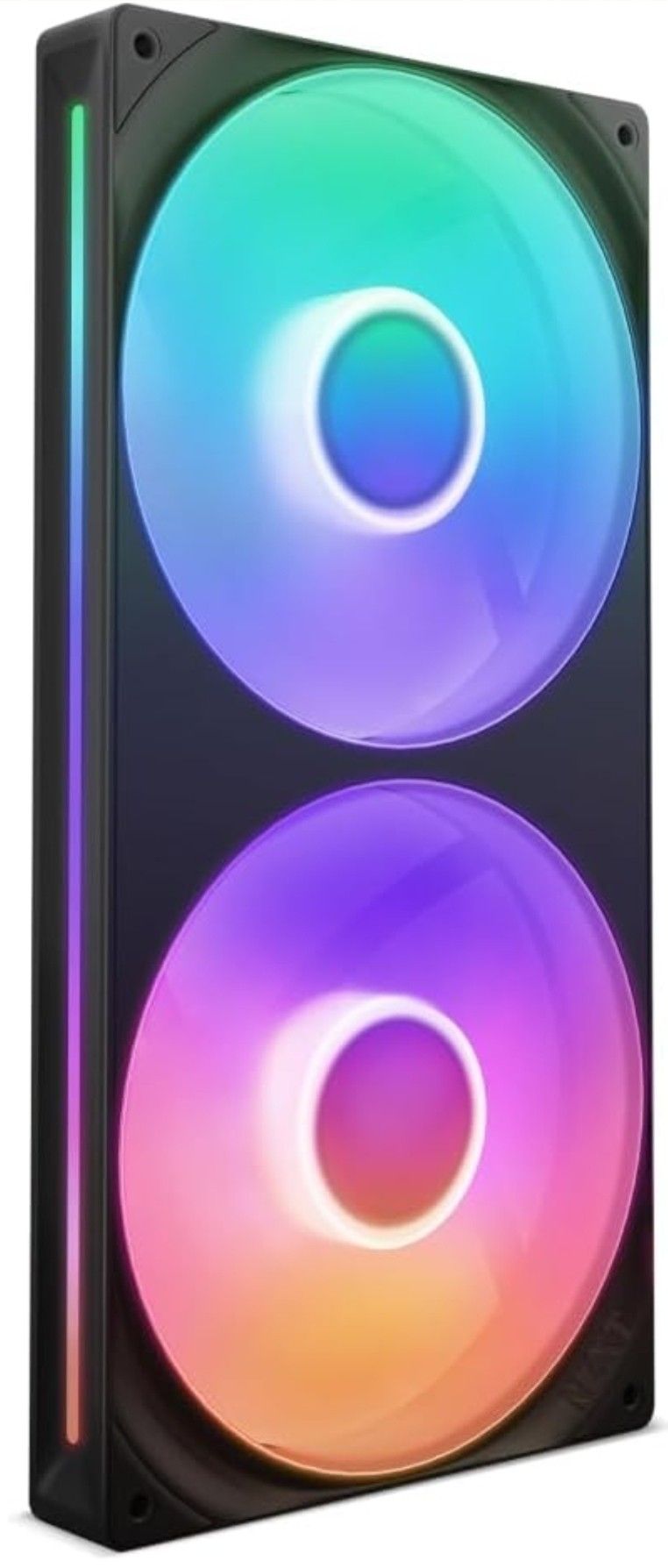 NZXT F280 RGB Core - 280mm Single-Frame Fan Unit with 2 x 140mm RGB Fans - Speed & Lighting Control - High Static Pressure & Airflow - Fluid Dynamic