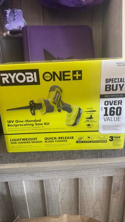 Ryobi 18V One-Handed Reciprocating Saw Kit