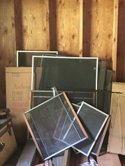 Several window screens
