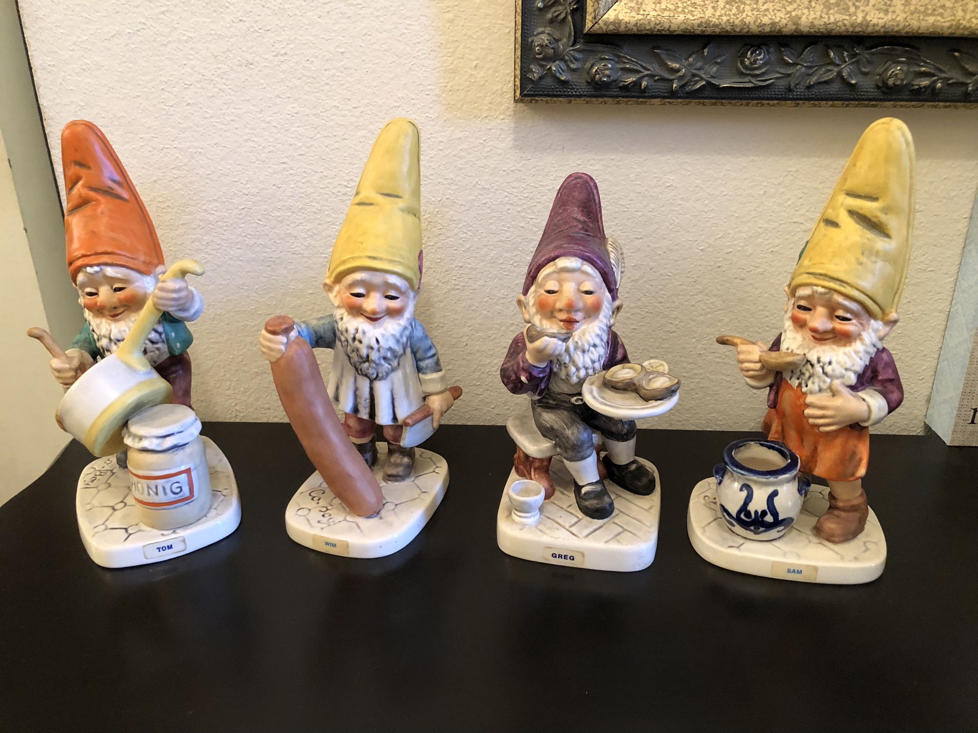 Co-Boy “Kitchen “ Gnomes, Honey Pot, Sausage, Oysters and Soup Pot
