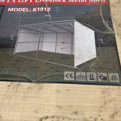 20x 12 Livestock Metal shed
