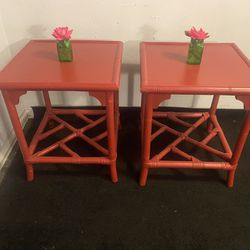 Bamboo Side Tables ( Set Of Two ) 