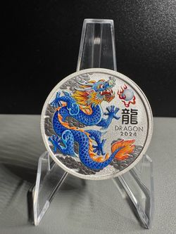 2024 Blue Dragon 1/2 oz .9999 Silver Perth Mint