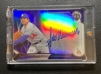 2016 Fernando Valenzuela Topps Tribute “Topps Certified On Card” Auto #’d /50 REFRACTOR RARE