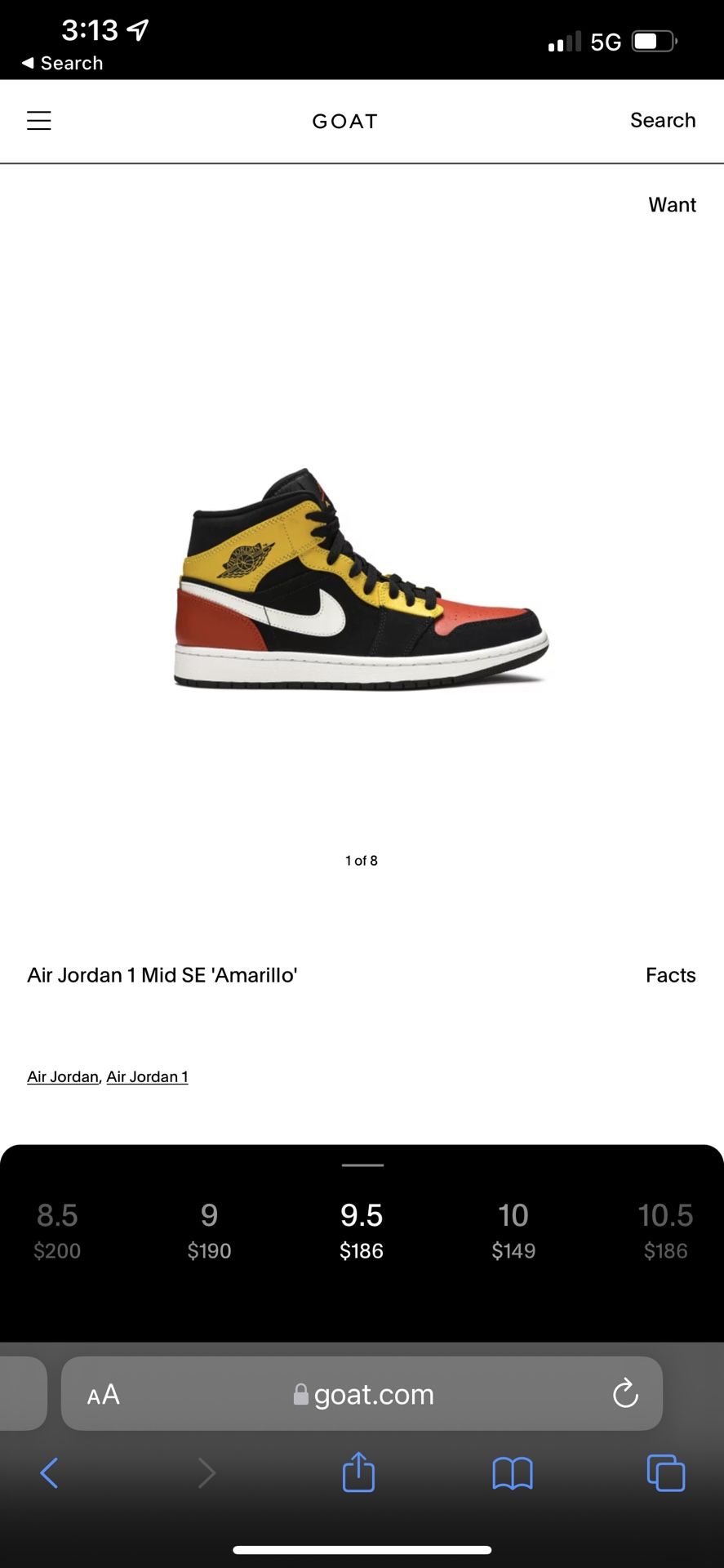 AIR JORDAN 1 Mid AMARILLO