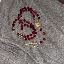 14k Gold Ruby Rosary