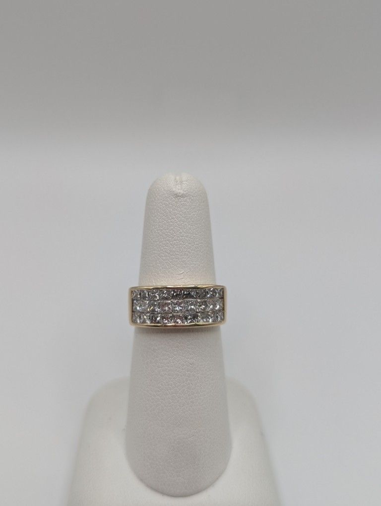 14kt Yellow Gold 2.70cttw Diamond Channel Set Ring