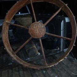 Industrail Antique Sickle Bar Mower Wheel John Derre Big Tractor Wheel Frame