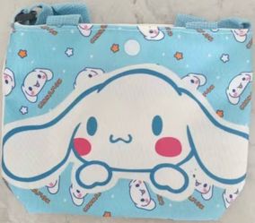 Sanrio Cinnamoroll Mini Bag W/Strap For Kids Hello Kitty Purse Washable Fabric NEW Girl Gift Cute