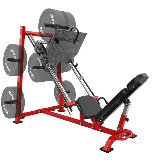 Leg Press Machine with Calf Block, Adjustable Leg Press Machines for Home Gym, Squat Machine with Barbell Plate Storages, Heavy Duty Workout Equipment