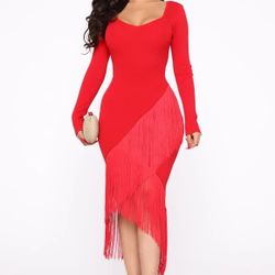 Fashion Nova Bodycon Red Dress / Vestido Rojo