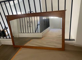 Wood large mirror 48”x31”