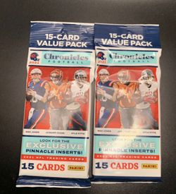 ( Ja’Marr chase Trevor Lawrence & Micah Rookie Chase) 2021 Panini Chronicles NFL Football Sealed Cello Value Pack Lot Of 2 . $26 For 2.