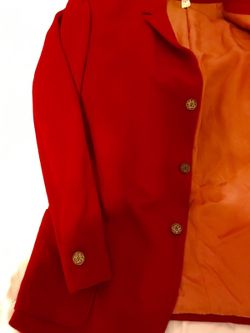 Red coat sexy and elegant