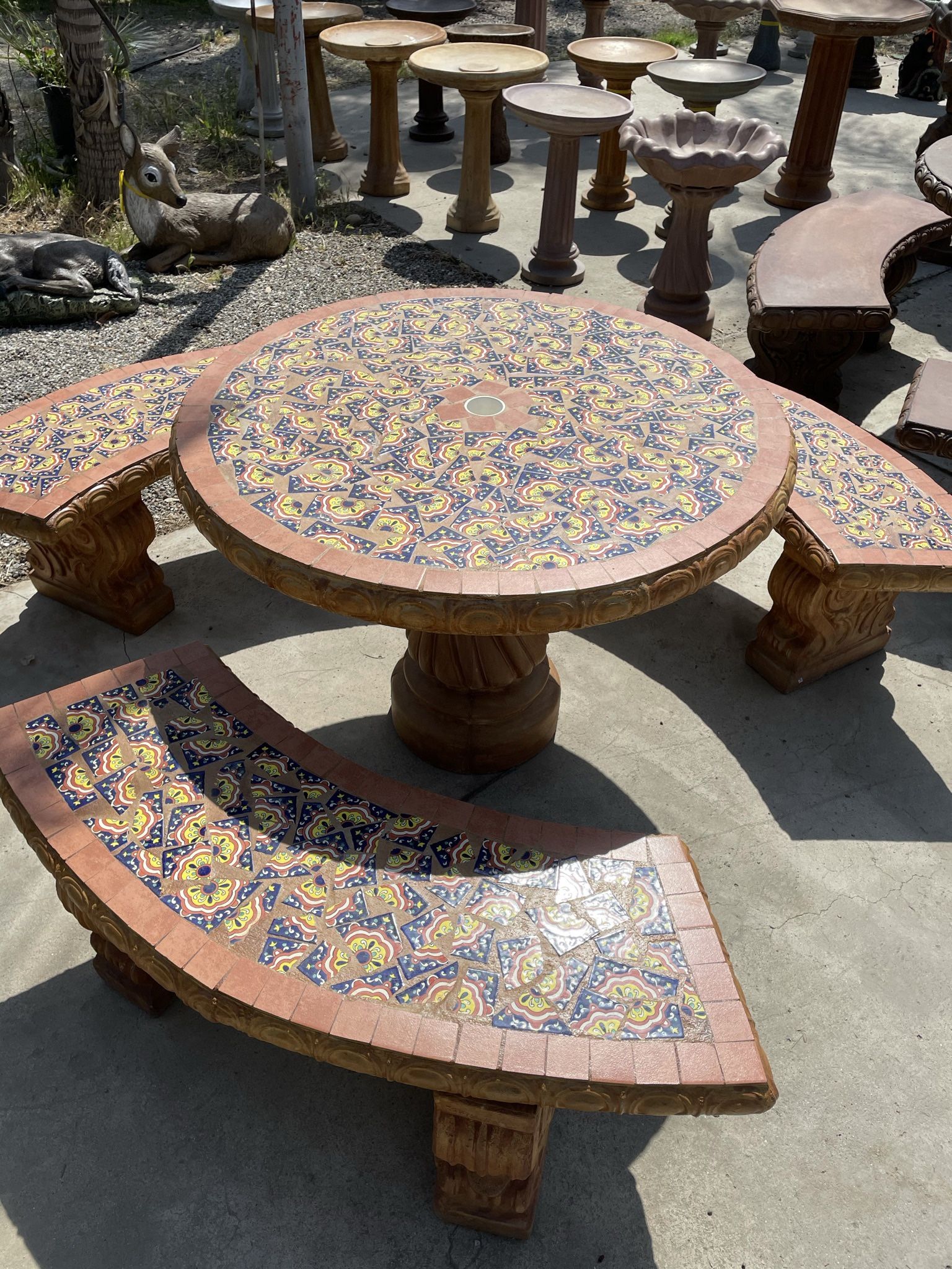 Patio Table Set Concrete Table