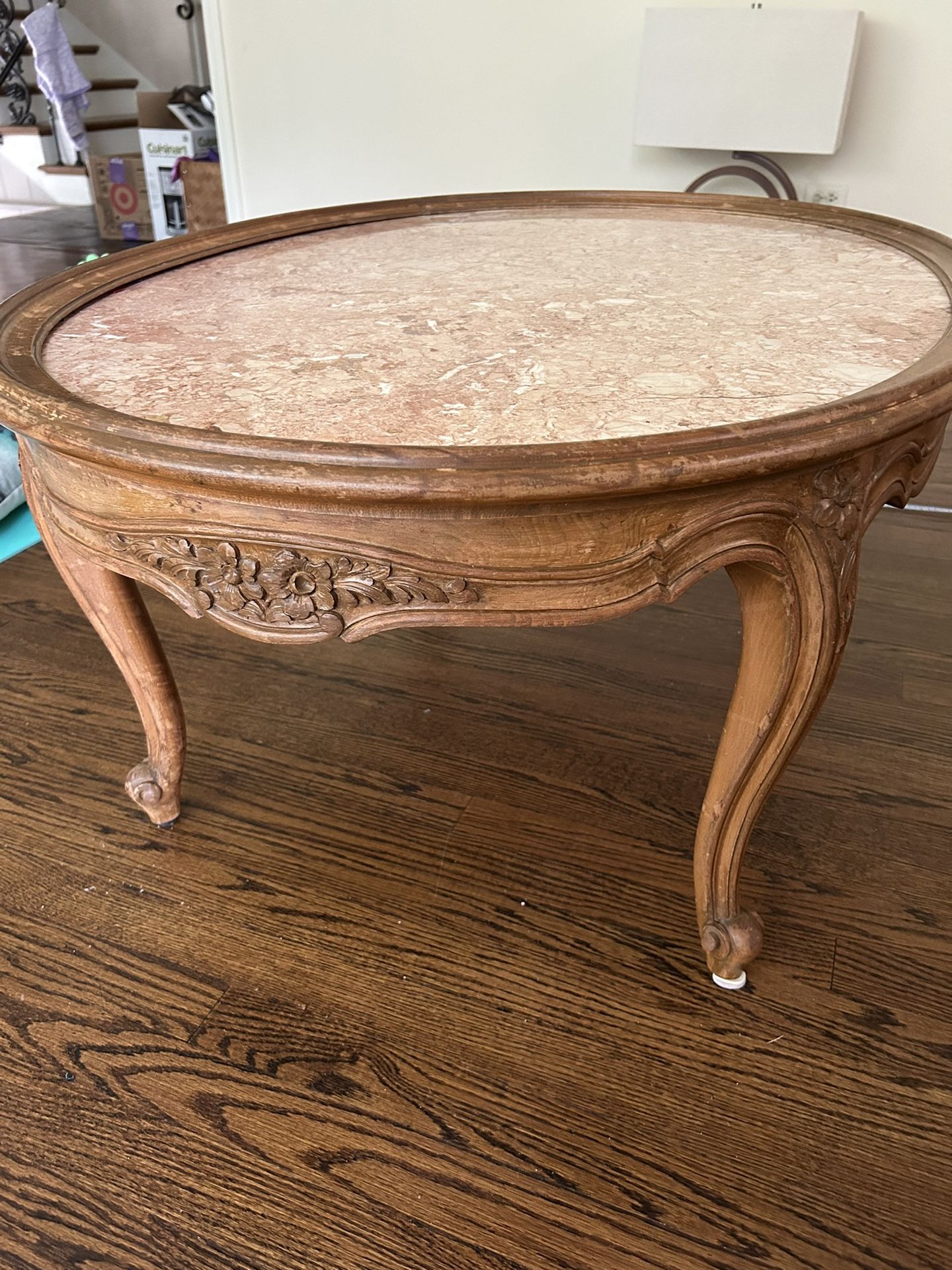 Vintage Rose Marble Coffee Table