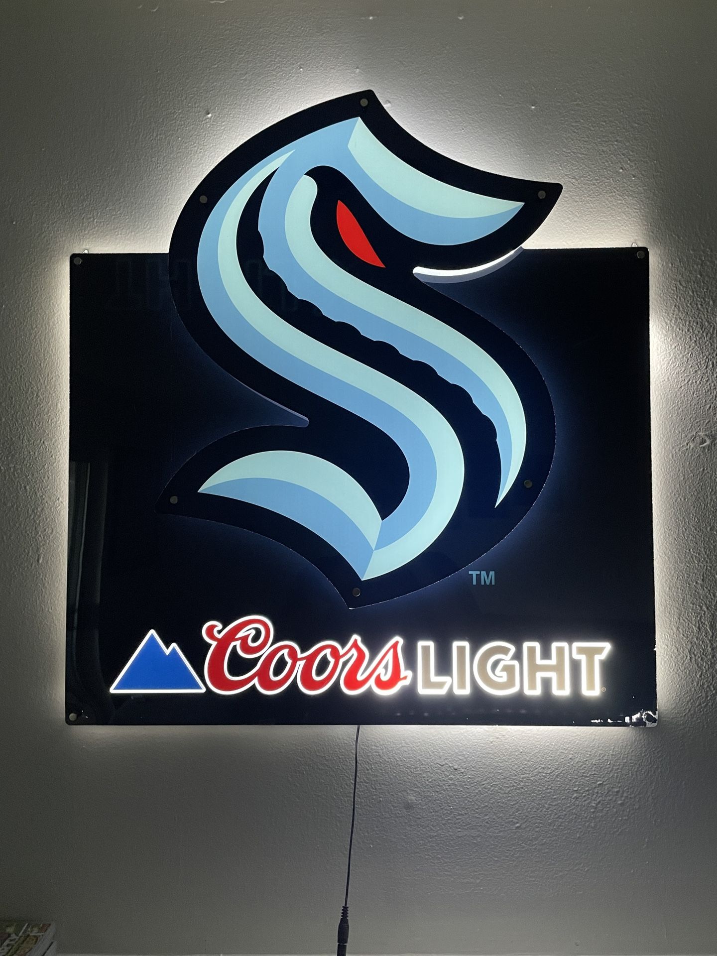 Seattle Kraken Coors Light LED Sign