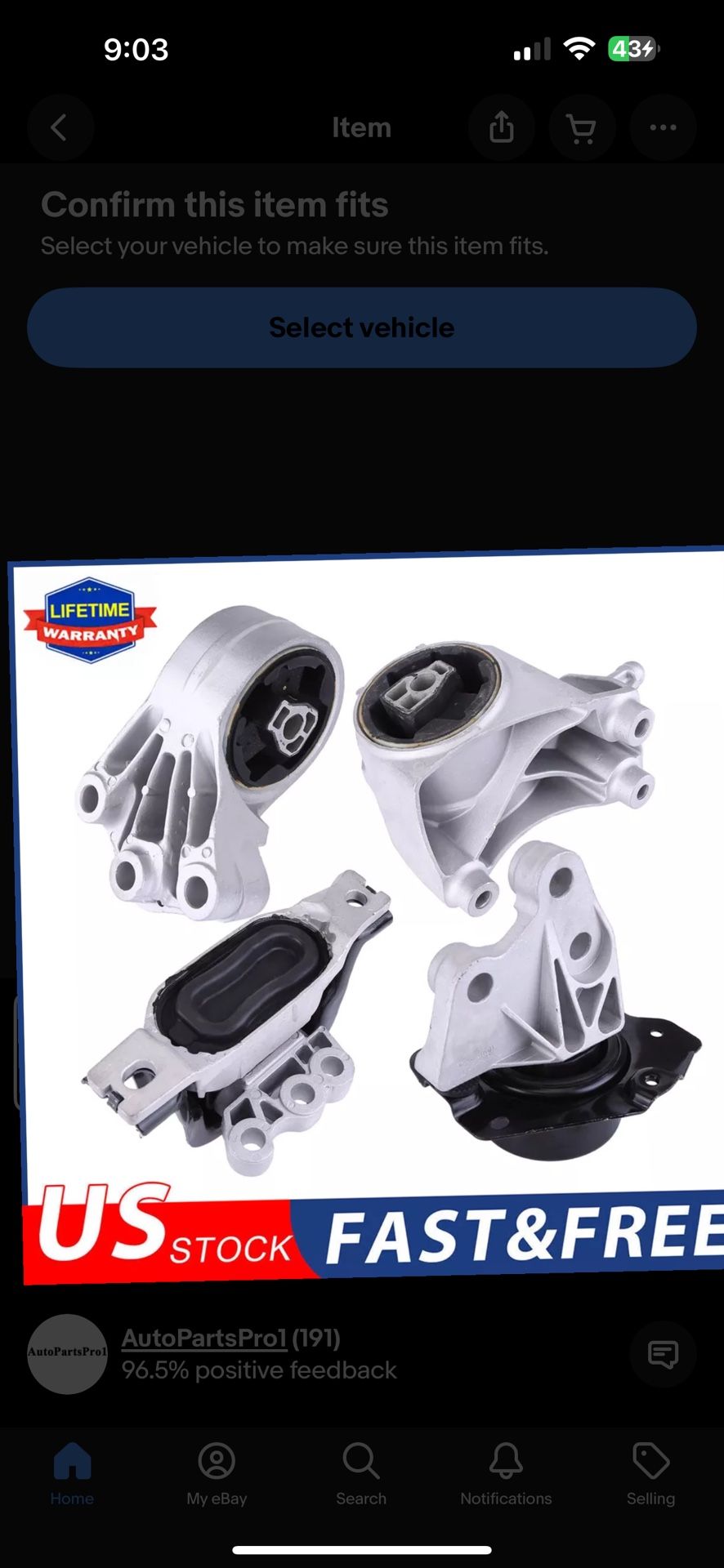 Motor Mounts  2014 Chevy Equinox 