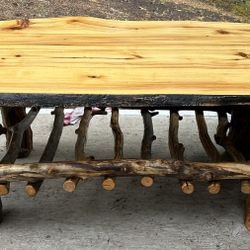 Rustic Log, Wood Table