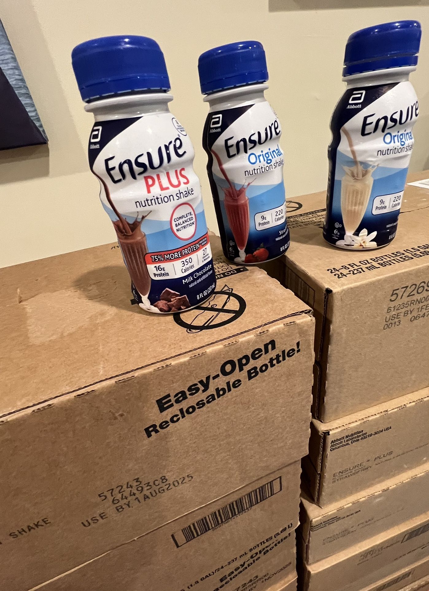 ENSURE CASES VANILLA CHOCOLATE STRAWBERRY EACH CASE $