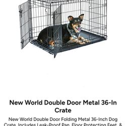 New World Double Door Metal 36-In Crate