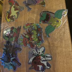 vintage holographic pokemon stickers 